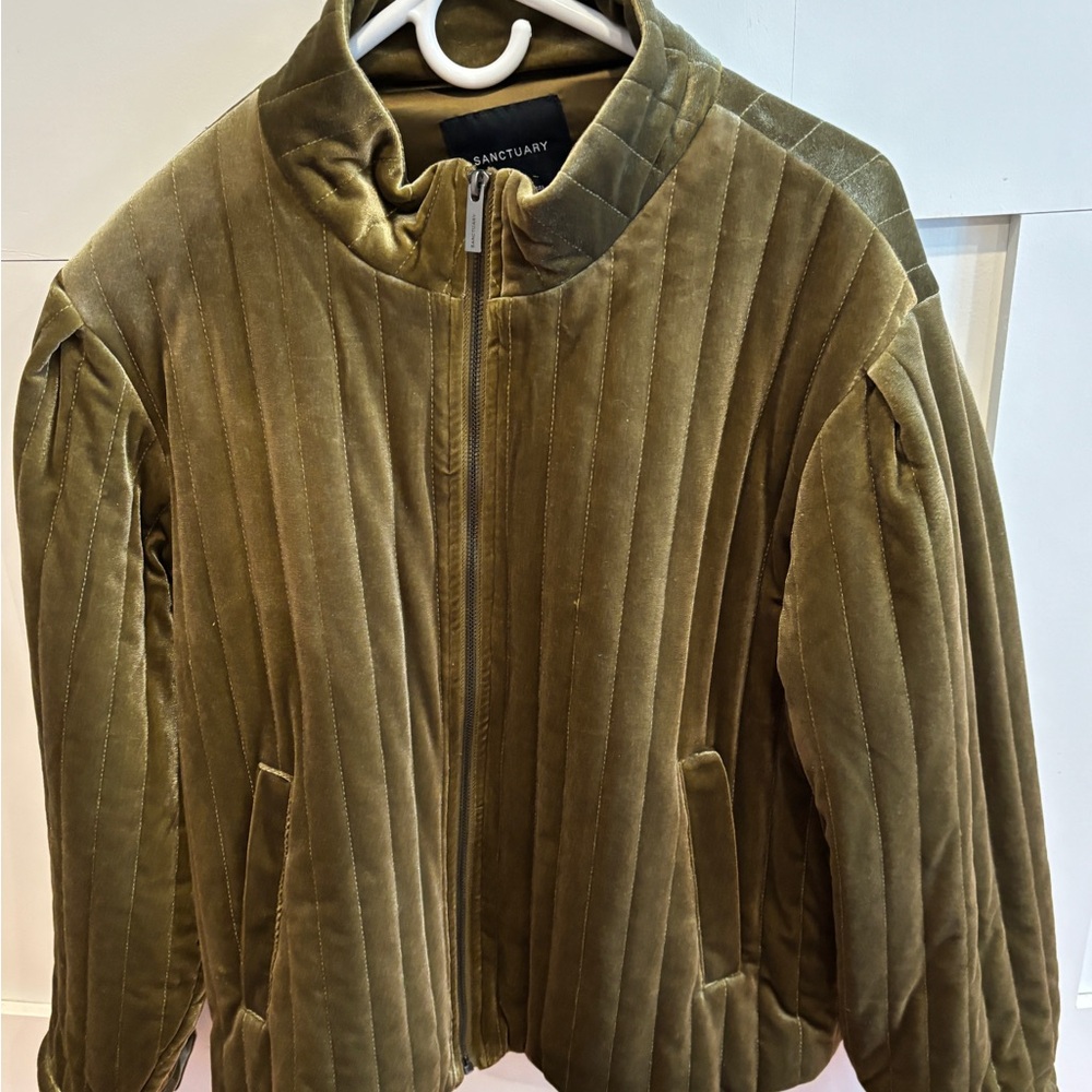 Sanctuary Velvet Olive Jacket